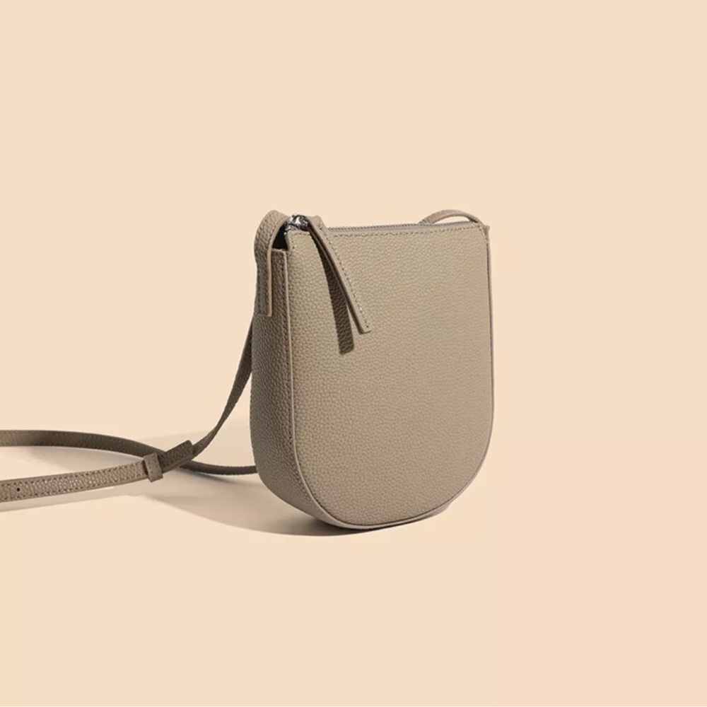 Leather Crossbody Bag Messenger Bag  Women Handbag Gray Brand New - Picture 3 of 13